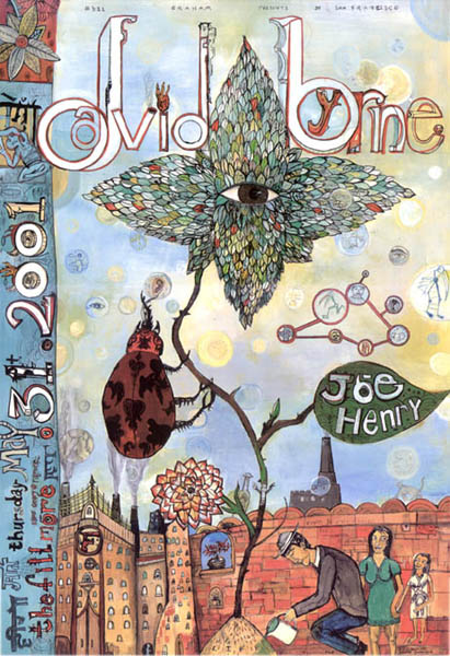 David Byrne Poster from 5/31/2001 at the Fillmore
